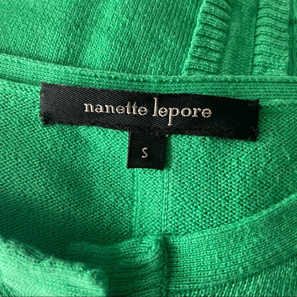 Nanette Lepore Cotton Knit Green Button Up Cardigan S - Picture 7 of 7